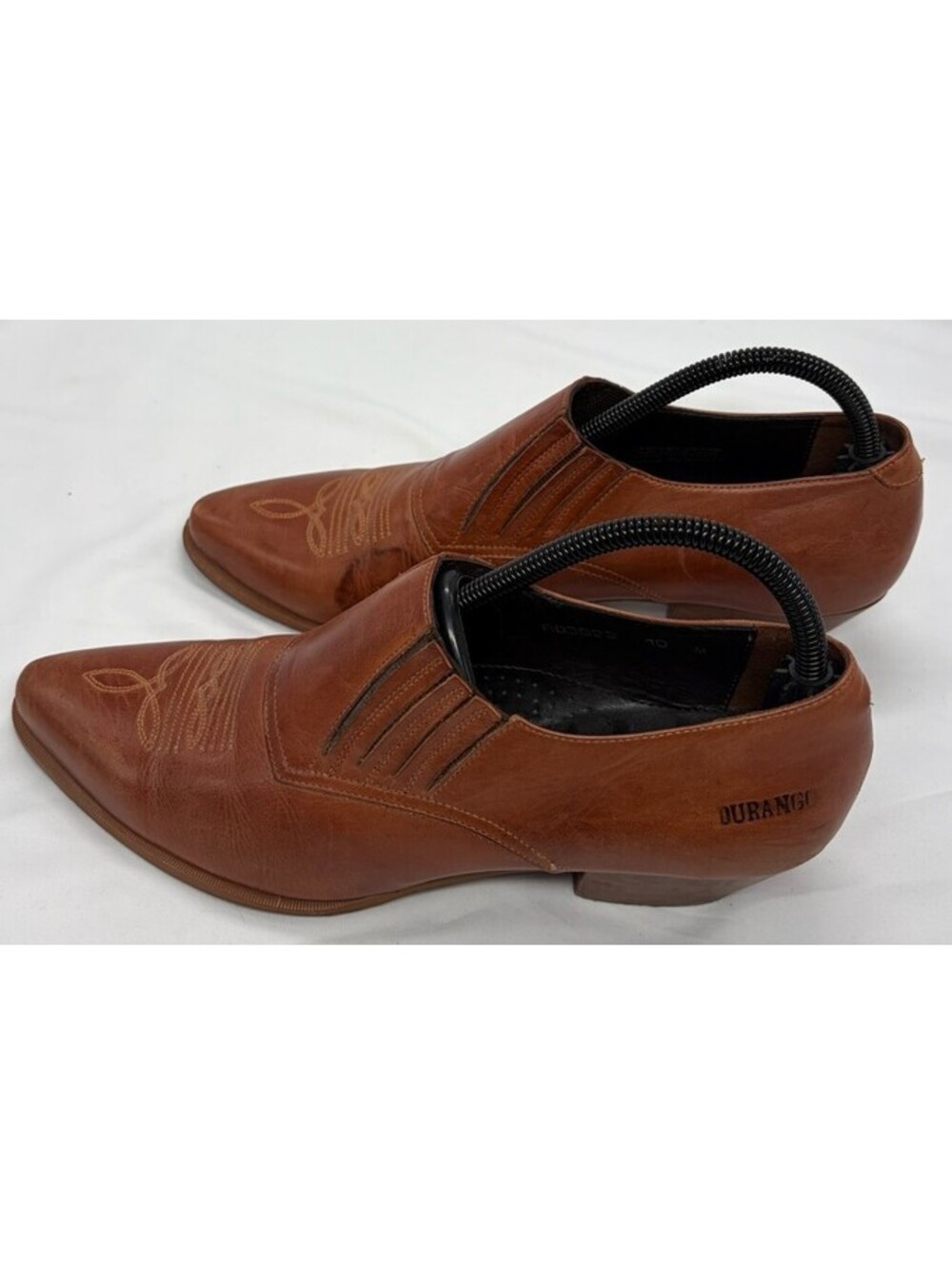 Durango brown leather western ankle booties size 10M Chestnut Brown SEE PICS